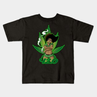 weed girl 1 Kids T-Shirt